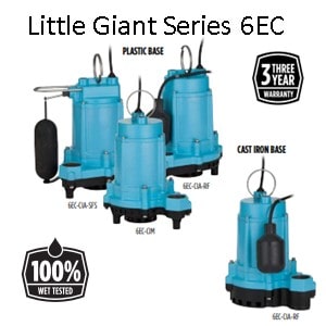 Little Giant Sump Pump Series Model 6EC